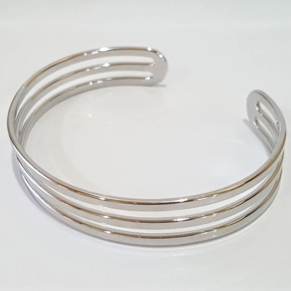 Silver Tone Cuff Bracelet - Picture 4 of 5